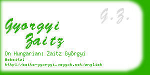 gyorgyi zaitz business card